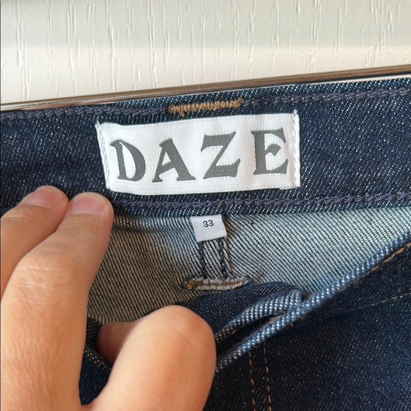 Daze Denim Dark Blue cropped Denim Jeans preppy academia varsity tailgate fall - Picture 2 of 3